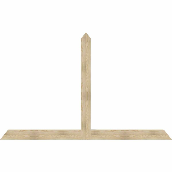 Ekena Millwork Portland Rough Sawn Timber Gable Bracket, Douglas Fir, 108"W x 68"H x 6"D x 6"F, 15/12 Pitch GBW108X68X0606POR00RDF - main